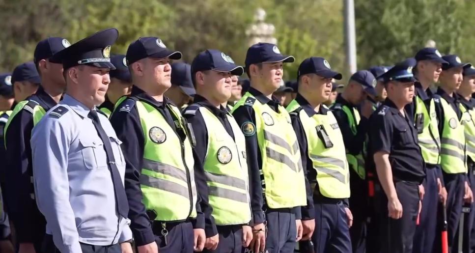 Департамент бастығының қатысуымен саптық жиын өтті