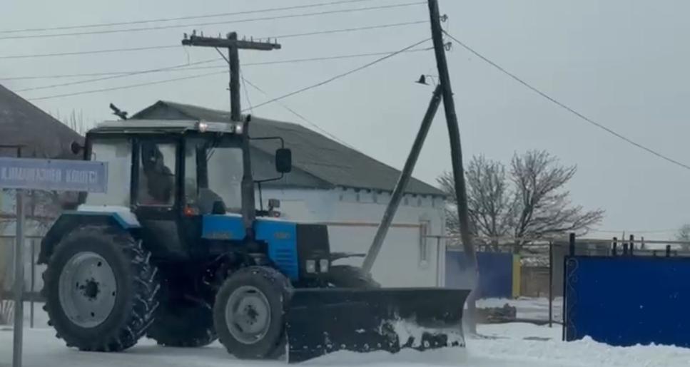 Алға ауылдық округінде қар тазалау жұмыстары күшейтілді
